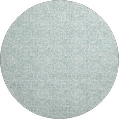 Premium Machine Washable Mayfield  Green 8' x 8' Round Rug