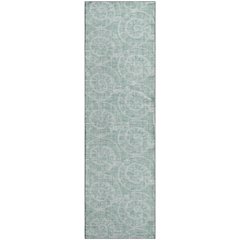Premium Machine Washable Mayfield  Green 2'3" x 7'6" Runner Rug