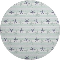 Premium Machine Washable Mayfield  Seaglass 8' x 8' Round Rug