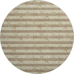 Premium Machine Washable Mayfield  Tan 8' x 8' Round Rug