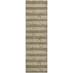 Premium Machine Washable Mayfield  Tan 2'3" x 7'6" Runner Rug