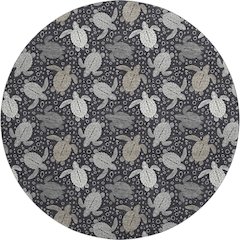 Premium Machine Washable Mayfield  Midnight 8' x 8' Round Rug
