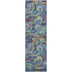 Premium Machine Washable Mayfield  Ocean 2'3" x 7'6" Runner Rug