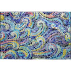 Premium Machine Washable Mayfield  Ocean 1'8" x 2'6" Rug