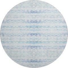 Premium Machine Washable Mayfield  Blue 8' x 8' Round Rug