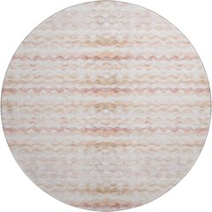 Premium Machine Washable Mayfield  Peach 8' x 8' Round Rug