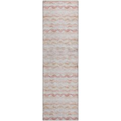 Premium Machine Washable Mayfield  Peach 2'3" x 7'6" Runner Rug
