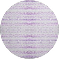 Premium Machine Washable Mayfield  Purple 8' x 8' Round Rug
