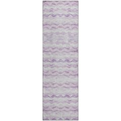 Premium Machine Washable Mayfield  Purple 2'3" x 7'6" Runner Rug