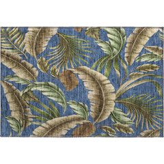 Premium Machine Washable Mayfield  Blue 1'8" x 2'6" Rug