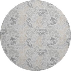 Premium Machine Washable Mayfield  Fog 8' x 8' Round Rug