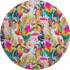Premium Machine Washable Mayfield  Multi 8' x 8' Round Rug