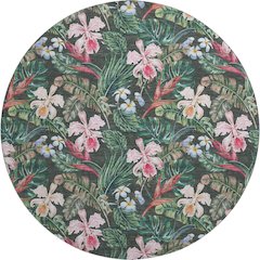 Premium Machine Washable Mayfield  Midnight 8' x 8' Round Rug