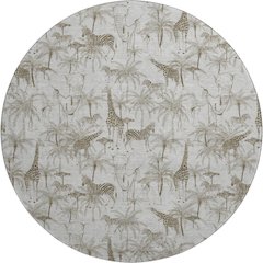 Premium Machine Washable Mayfield  Fog 8' x 8' Round Rug