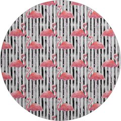 Premium Machine Washable Mayfield  Pink 8' x 8' Round Rug