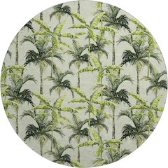 Premium Machine Washable Mayfield  Green 8' x 8' Round Rug