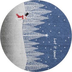 Premium Machine Washable Mayfield  Blue 8' x 8' Round Rug