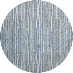 Premium Machine Washable Mayfield  Blue 8' x 8' Round Rug
