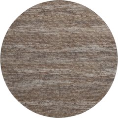 Premium Machine Washable Mayfield  Brown 8' x 8' Round Rug