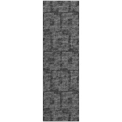 Premium Machine Washable Mayfield  Black 2'3" x 7'6" Runner Rug