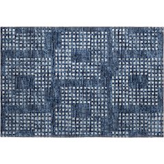 Premium Machine Washable Mayfield  Blue 1'8" x 2'6" Rug