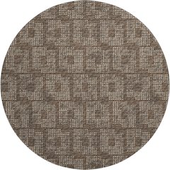 Premium Machine Washable Mayfield  Brown 8' x 8' Round Rug