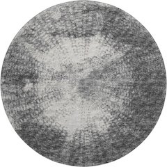 Premium Machine Washable Mayfield  Black 8' x 8' Round Rug