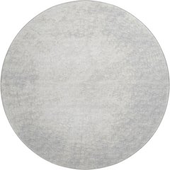 Premium Machine Washable Mayfield  Gray 8' x 8' Round Rug