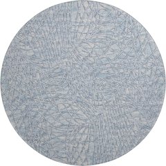 Premium Machine Washable Mayfield  Blue 8' x 8' Round Rug