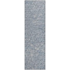 Premium Machine Washable Mayfield  Blue 2'3" x 7'6" Runner Rug