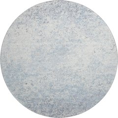 Premium Machine Washable Mayfield  Blue 8' x 8' Round Rug