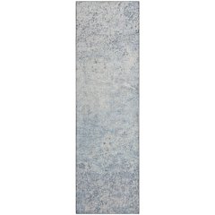 Premium Machine Washable Mayfield  Blue 2'3" x 7'6" Runner Rug