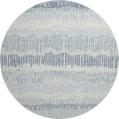 Premium Machine Washable Mayfield  Blue 8' x 8' Round Rug