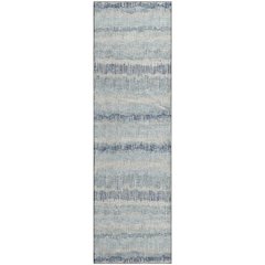 Premium Machine Washable Mayfield  Blue 2'3" x 7'6" Runner Rug