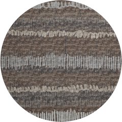 Premium Machine Washable Mayfield  Brown 8' x 8' Round Rug