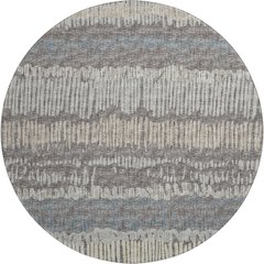 Premium Machine Washable Mayfield  Gray 8' x 8' Round Rug