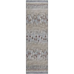 Premium Machine Washable Mayfield  Blue 2'3" x 7'6" Runner Rug
