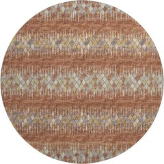 Premium Machine Washable Mayfield  Spice 8' x 8' Round Rug