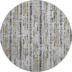 Premium Machine Washable Mayfield  Silver 8' x 8' Round Rug
