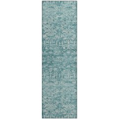 Premium Machine Washable Mayfield  Blue 2'3" x 7'6" Runner Rug