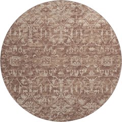 Premium Machine Washable Mayfield  Chocolate 8' x 8' Round Rug