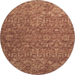 Premium Machine Washable Mayfield  Clay 8' x 8' Round Rug