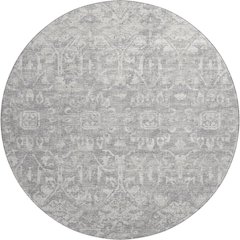 Premium Machine Washable Mayfield  Gray 8' x 8' Round Rug