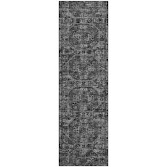 Premium Machine Washable Mayfield  Black 2'3" x 7'6" Runner Rug
