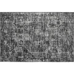 Premium Machine Washable Mayfield  Black 1'8" x 2'6" Rug