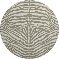 Premium Machine Washable Mayfield  Taupe 8' x 8' Round Rug