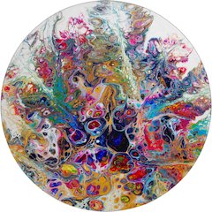 Premium Machine Washable Mayfield  Kaleidoscope 8' x 8' Round Rug