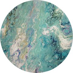 Premium Machine Washable Mayfield  Seaglass 8' x 8' Round Rug