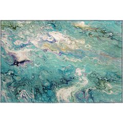 Premium Machine Washable Mayfield  Seaglass 1'8" x 2'6" Rug