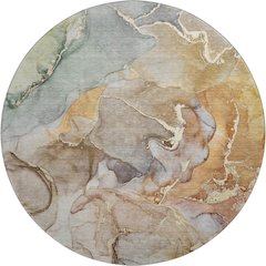 Premium Machine Washable Mayfield  Beige 8' x 8' Round Rug